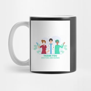 illustration of doctors and nurses Corona virus Mug